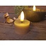 Countryfield # Theelicht rustiek Ø4CM LED ro Lyon s2 beige-L4B4H5,2CM