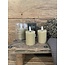 Set van 2 ledkaarsen taupe/beige - 5 x 6,5 cm - excl. 2AAA batterijen