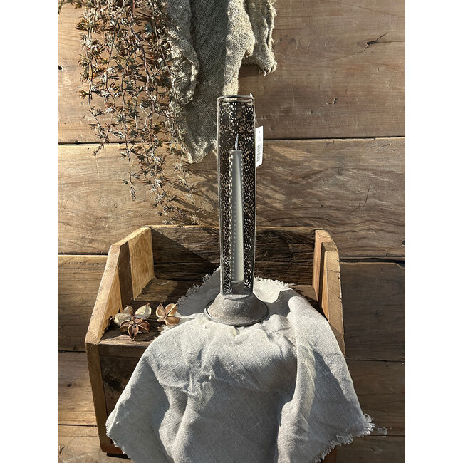 # Kandelaar metaal - 10 x 10 x 32 cm