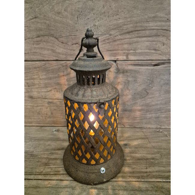 Countryfield # Lantaarn LED E14 ro Theo S roest-L16B16H31CM