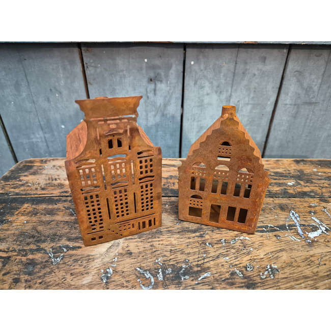 Huisje roest - ca. - 7 x 7 x 11 cm - per stuk