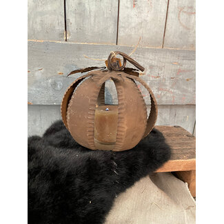 Countryfield # Pompoen metaal - voor waxine/kaars - ca. 20 x 20 x 20 cm