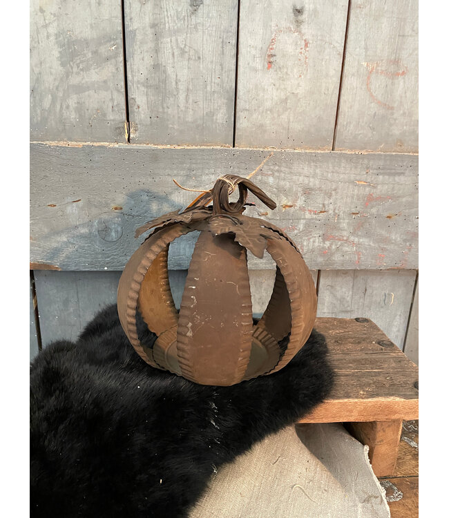 Countryfield ### Pompoen metaal - voor waxine/kaars - ca. 20 x 20 x 20 cm