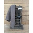 # Louvreluik op voet - hout - grijs - 24 x 8 x 40 cm