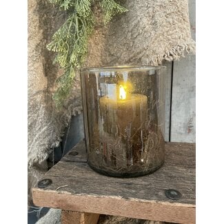 # Cylinder - lichtbruin glas - ca. 13 x 20 cm