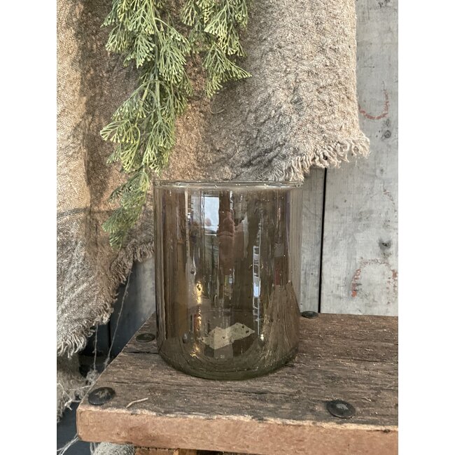 # Cylinder - lichtbruin glas - ca. 13 x 20 cm