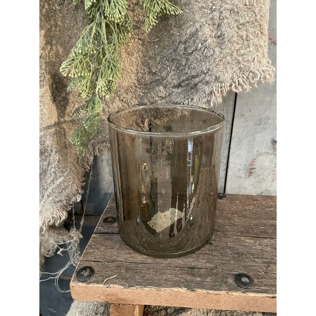 # Cylinder - lichtbruin glas - ca. 13 x 20 cm