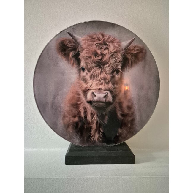 # Mix - Glasplaat rond incl houder - 30 x 32 cm - diverse afbeeldingen mogelijk