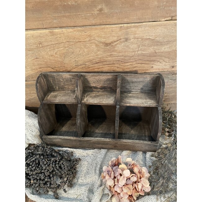 Gruttersbak 3- vaks - donker - 50 x 18 x 30 cm