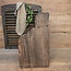Donkere houten gruttersbak met lade - 37 x 25 x 45 cm