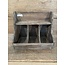 Donkere houten Gruttersbak 3- vaks - 38 x 20 x 32 cm