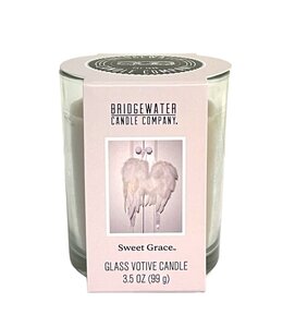 Glas Votief Kaars Sweet Grace - 6 x 6 x 7,6 cm