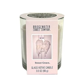 # Glas Votief Kaars Sweet Grace - 6 x 6 x 7,6 cm