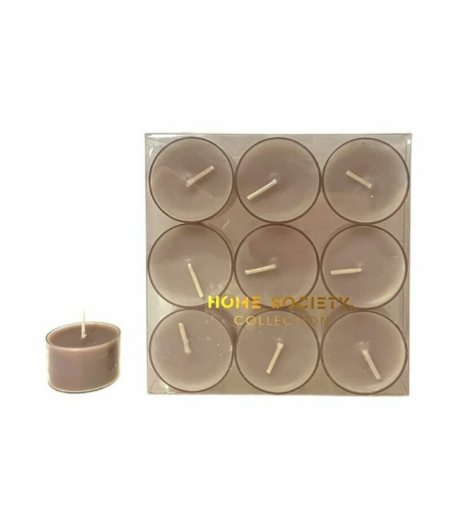 Theelicht Set 9 - taupe