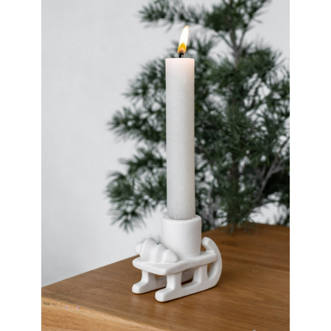 Kandelaar Sleigh - slee -  6 x 4,4 x 7,5 - excl. kaars