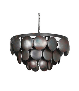 Hanglamp zwart schijf L Ø 60 cm / 2276