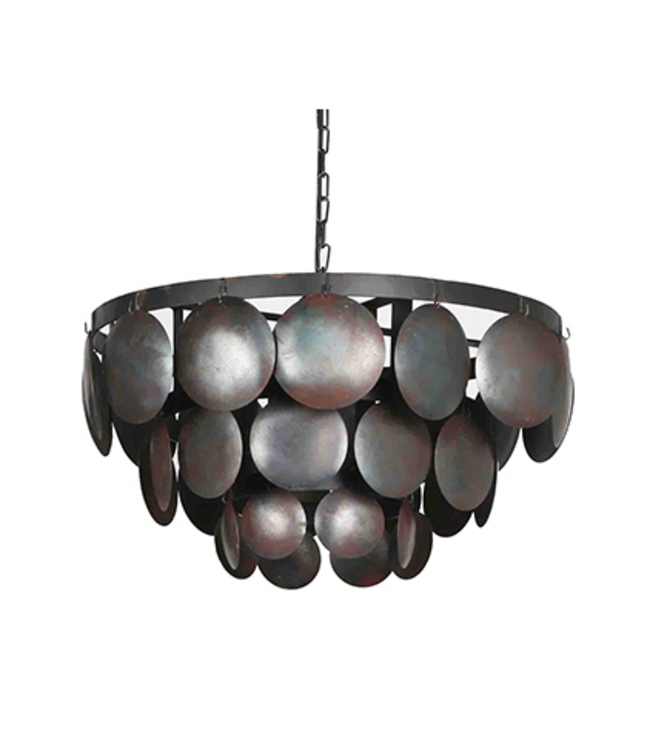 Hanglamp zwart schijf L Ø 60 cm / 2276
