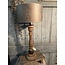 Tafellamp hout - 16x16x50 cm
