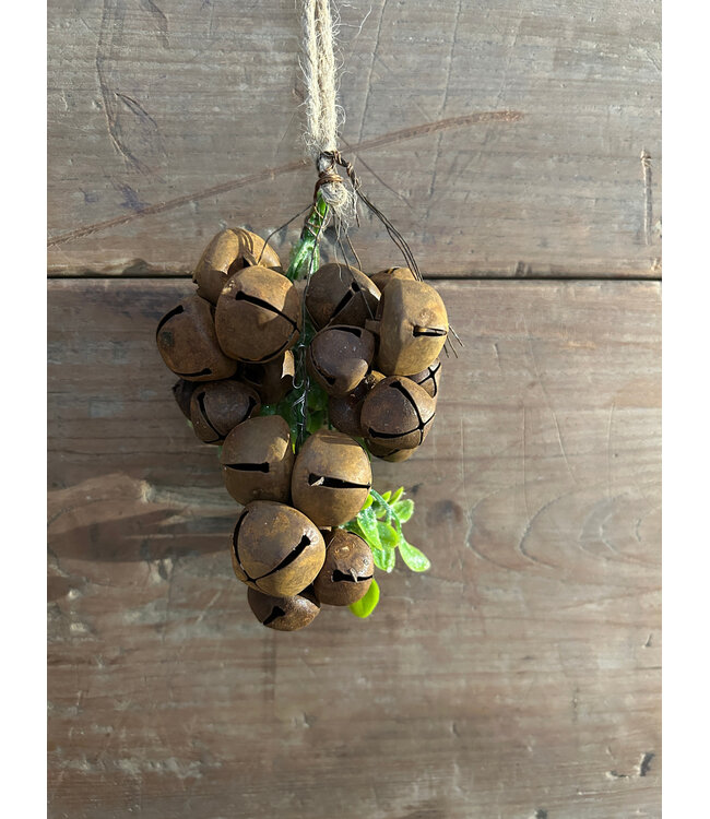 Kersthanger belletjes Falk buxus roest-L22B8H6CM
