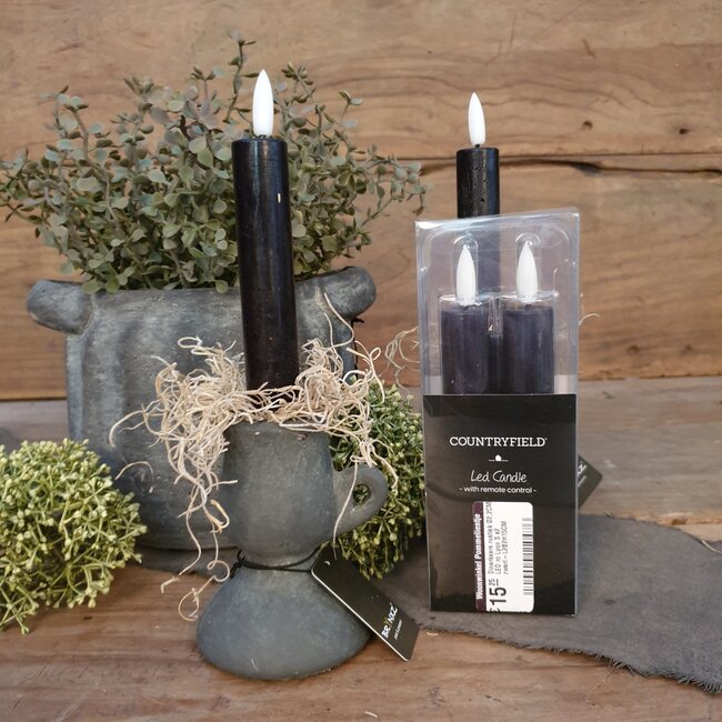 Countryfield # Dinerkaars rustiek Ø2,2CM LED ro Lyon S s2 zwart-L2B2H15CM