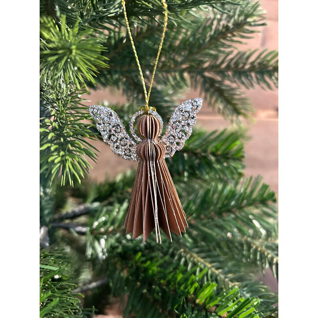 # Figuur papier engel bruin