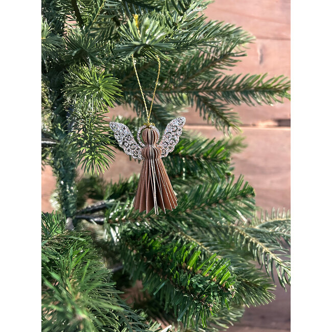 # Figuur papier engel bruin