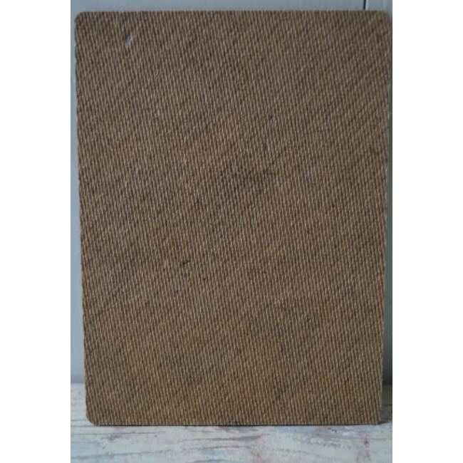 744 - Afbeelding  op hardboard - schaap krullen - 14 x 19 cm