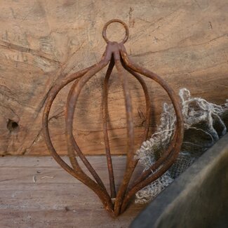 # puntmosbal metaal - S 10 cm (excl mos en deco) per stuk