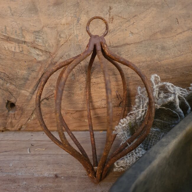 # puntmosbal metaal - S 10 cm (excl mos en deco) per stuk