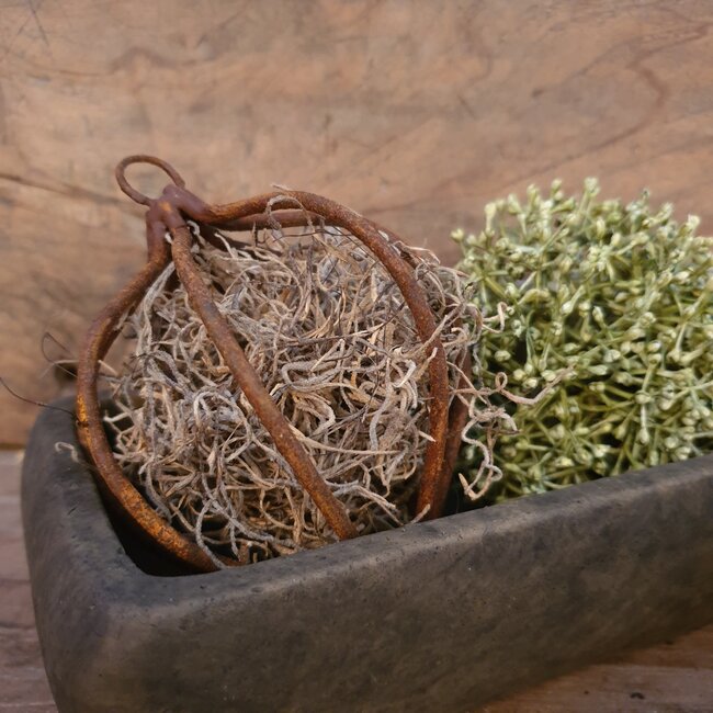 # puntmosbal metaal - S 10 cm (excl mos en deco) per stuk