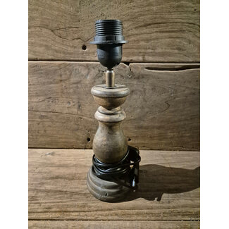 Houten lampvoet (210) - 10 x 10 x 20 cm (29 cm incl fitting)