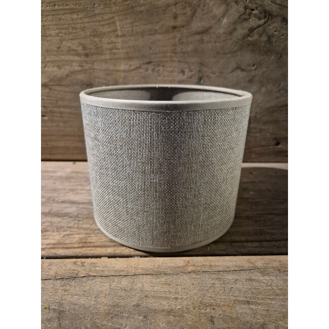 2046 - KKL - Lampenkap - Taupe/bruin linnen - 15 x 15 x 12 cm