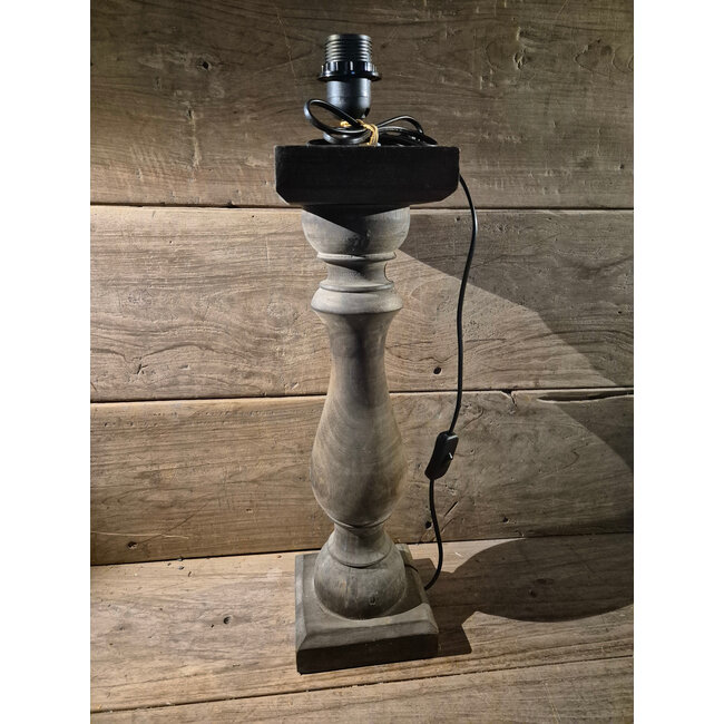 # Houten lampvoet (211) - 14 x 14 x 50 cm (60 cm incl fitting)