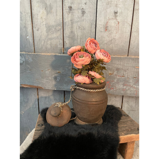 # mix - houten pot met deksel op voet- per stuk - ca. 14 x 22 cm - kleur kan iets afwijken