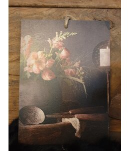 Decobordje - bloemen met zeef - 21 x 15 x 4 mm