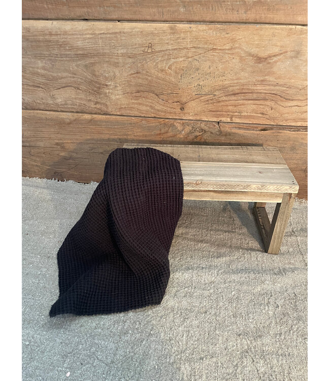 Katoenen wafeldoekje 40×40 zwart