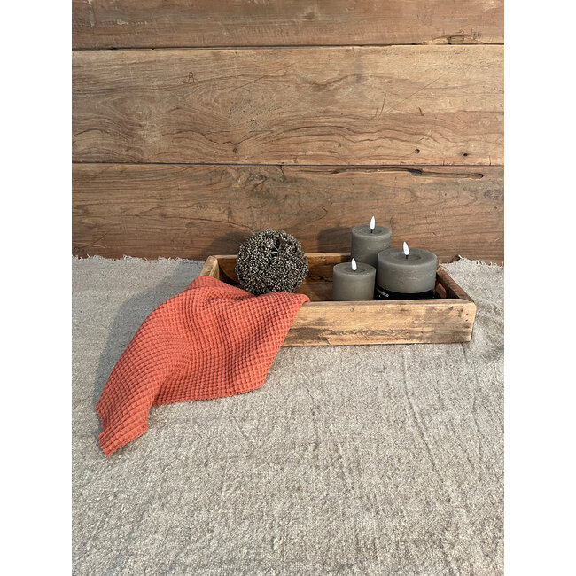 # Katoenen wafeldoekje roodhout 40×40