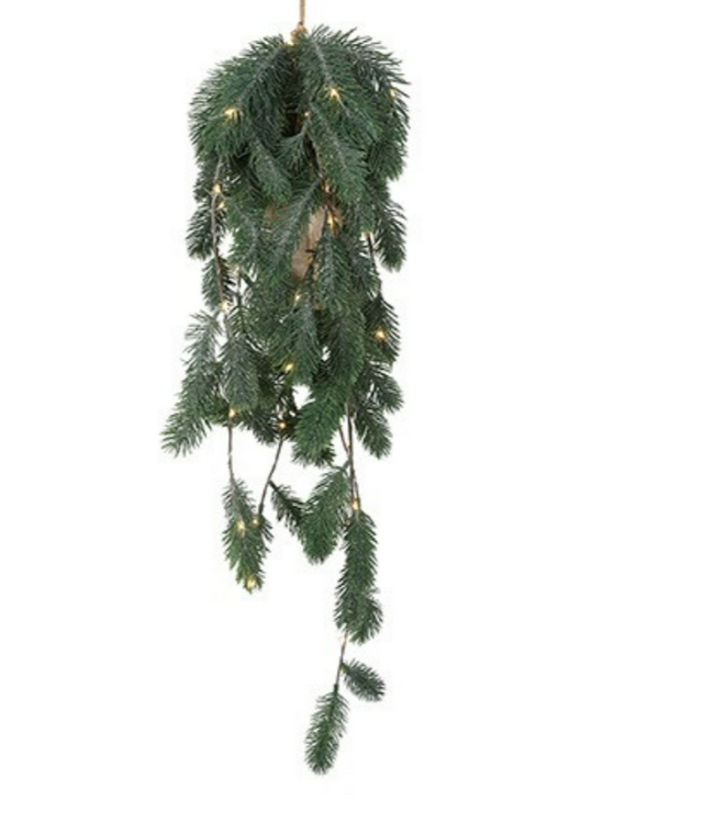 Countryfield Kunstplant steker/hang Kersthanger LED Picea groen-L69B25H25CM