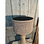 # 2041 - KKL - Lampenkap - bruin grof linnen - 30 x 30 x 17 cm