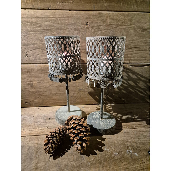 Countryfield # Kandelaar Amira L grijs - per stuk