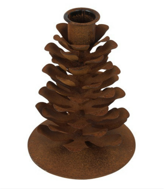 Countryfield ### Kandelaar dennenappel ro Pina S dennenappel roest-L10B10H13,5CM koopjeshoek
