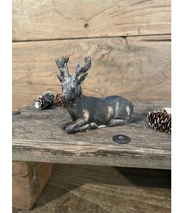 Countryfield ## wordt niet verzonden - Hert Eniko liggend S bruin  - polystone - 10x4x10 cm