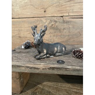 Countryfield ## wordt niet verzonden - Hert Eniko liggend S bruin  - polystone - 10x4x10 cm