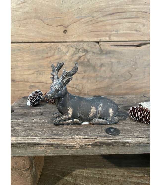 Countryfield ### wordt niet verzonden - Hert Eniko liggend S bruin  - polystone - 10x4x10 cm