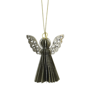 Figuur papier engel groen - 6 x 6 cm