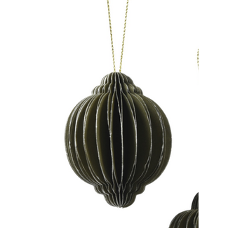 Figuur papier bal groen - 6 x 6 cm