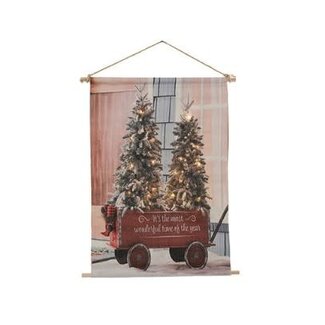 Countryfield Wanddoek kerstbomen C LED rh Cosy S veelkleurig-L4B40H60CM