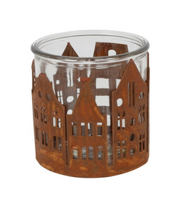 Countryfield Kandelaar huis Amsterdam M roest-L10B10H10CM