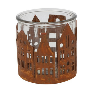 Countryfield Kandelaar huis Amsterdam M roest-L10B10H10CM
