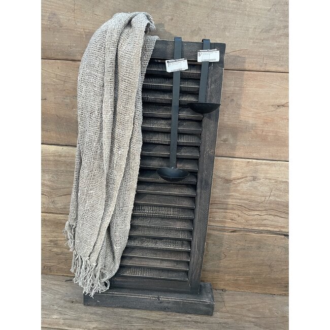 # louvreluik op voet - grijs - L - 40 x 8 x 75 cm